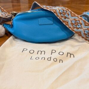 Pom Pom London Blue Crossbody Bag